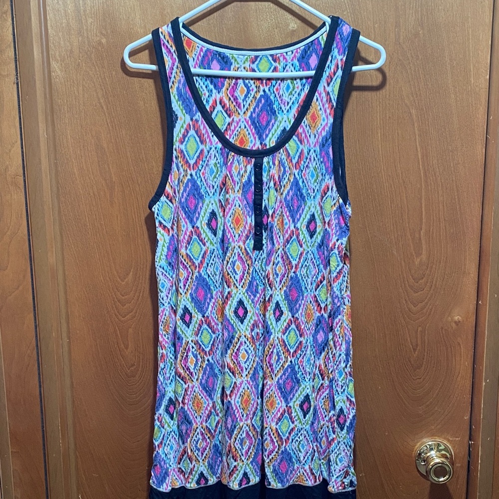 Secret Treasures Multi-Colored Patterned Medium Tank Nightgown Romance